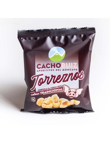 Torrezno FRITO NATURAL. Caja con 20 bolsas de 40gr.