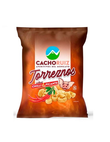 Torrezno FRITO CHILLI PICANTE. Caja con 12 bolsas de 60gr.